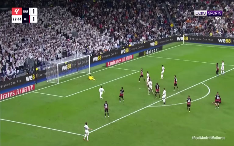 WE88 Digital Billboard Highlight during Real Madrid vs Mallorca match, La Liga 2024/25